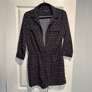 Banana Republic button-down romper with drawstring waist
